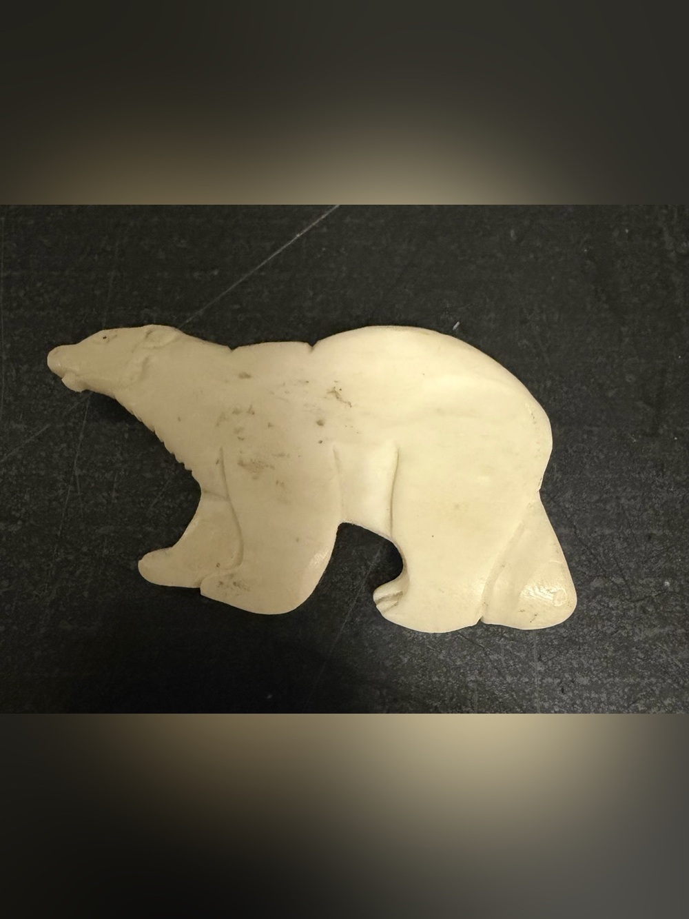 Vintage Canadian Polar Bear Brooch Handmade 3in Signed WH